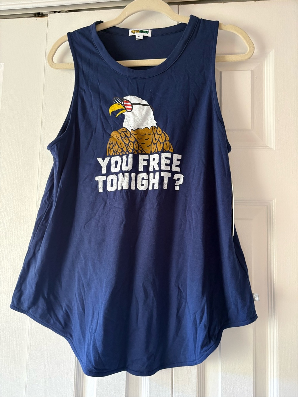 Navy Graphic Eagle Tank Top - Women's Sleeveless